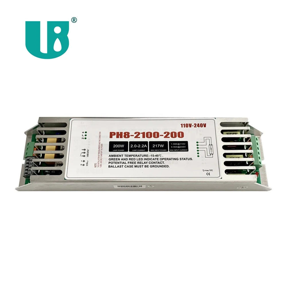 PH8-2100-200 УФ балласт для амальгамы uvc лампа 254nm gpha1147t6l 200w Свет 110v 220v трансформатор