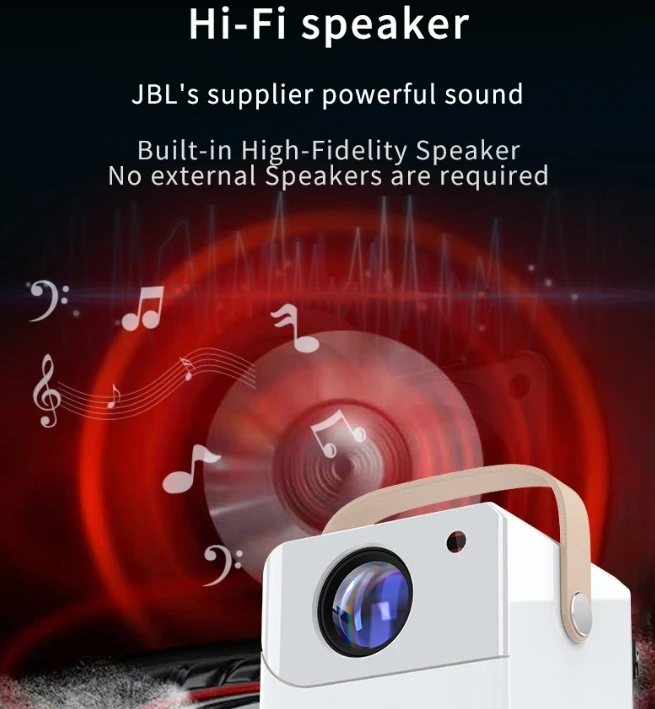 Projector 4k Android Smart Bluetooth Wi-Fi Smart Projector 4K Android Smart Projector With Speaker for Home Theater