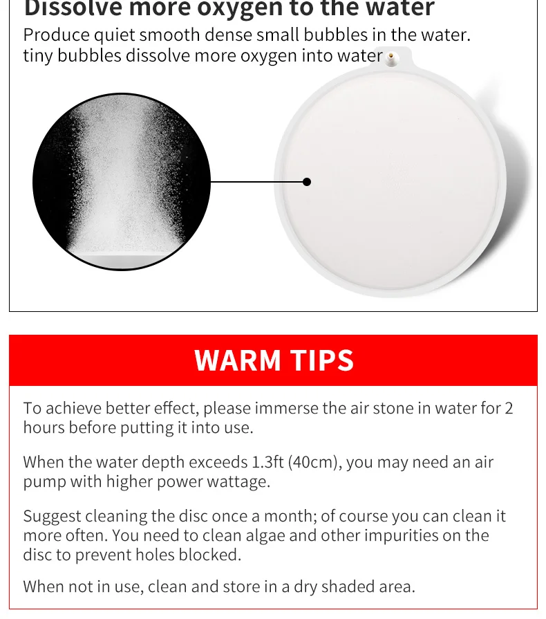 Resun Aquarium accesory Carborundam air stone bubbles for aeration