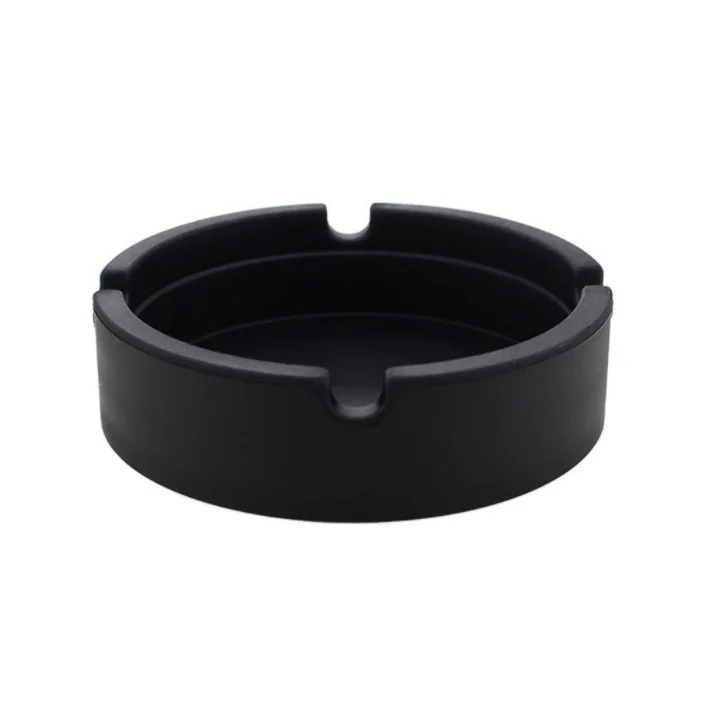 Custom logo Portable Smoking Accessories Round Shape Silicone Cigar Ashtray Outdoor