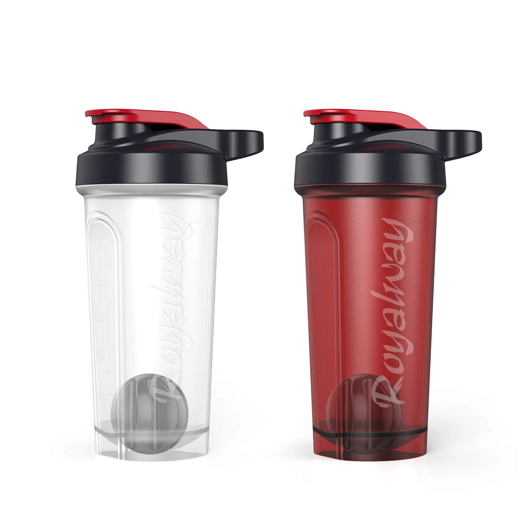 BPA Free Loop Top Plastic Protein Drink Shaker Cup 750ml