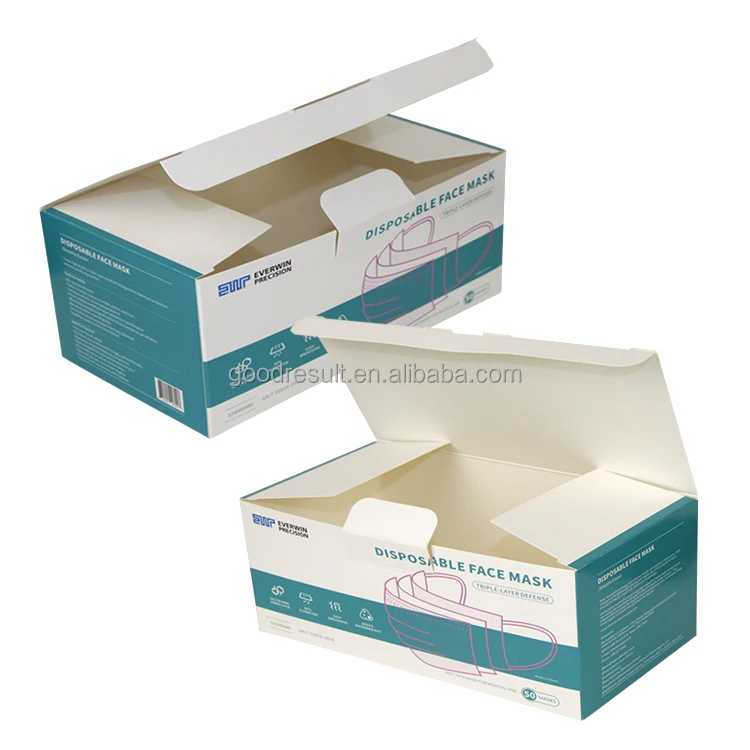 Изготовление на заказ Печать логотипа Disposabl покрытые латексом перчатки коробка медицинская коробочка для детей жаропонижающий пластырь упаковочная коробка