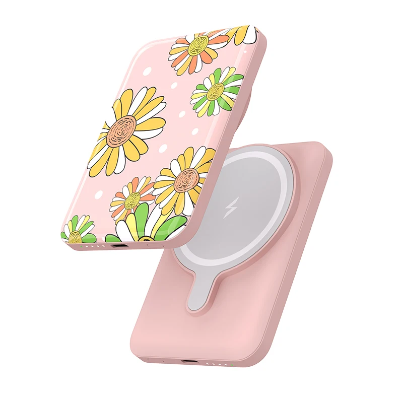 Wholesale New Custom Design IMD Magnetic Power Bank Wireless Charger 5000mAh