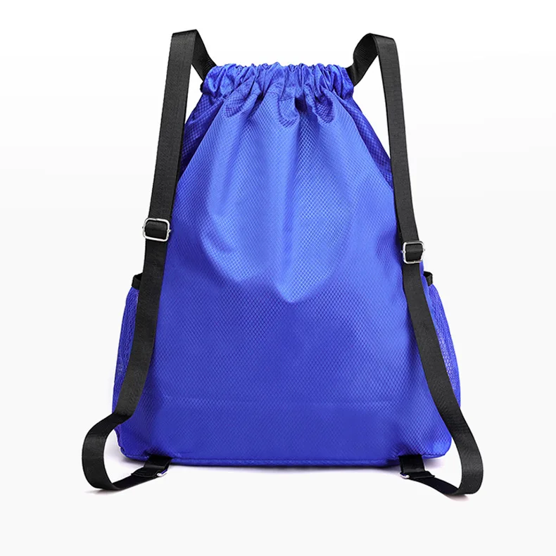 High quality polyester reusable waterproof gym sports backpack outdoor bundle drawstring bag with pockets