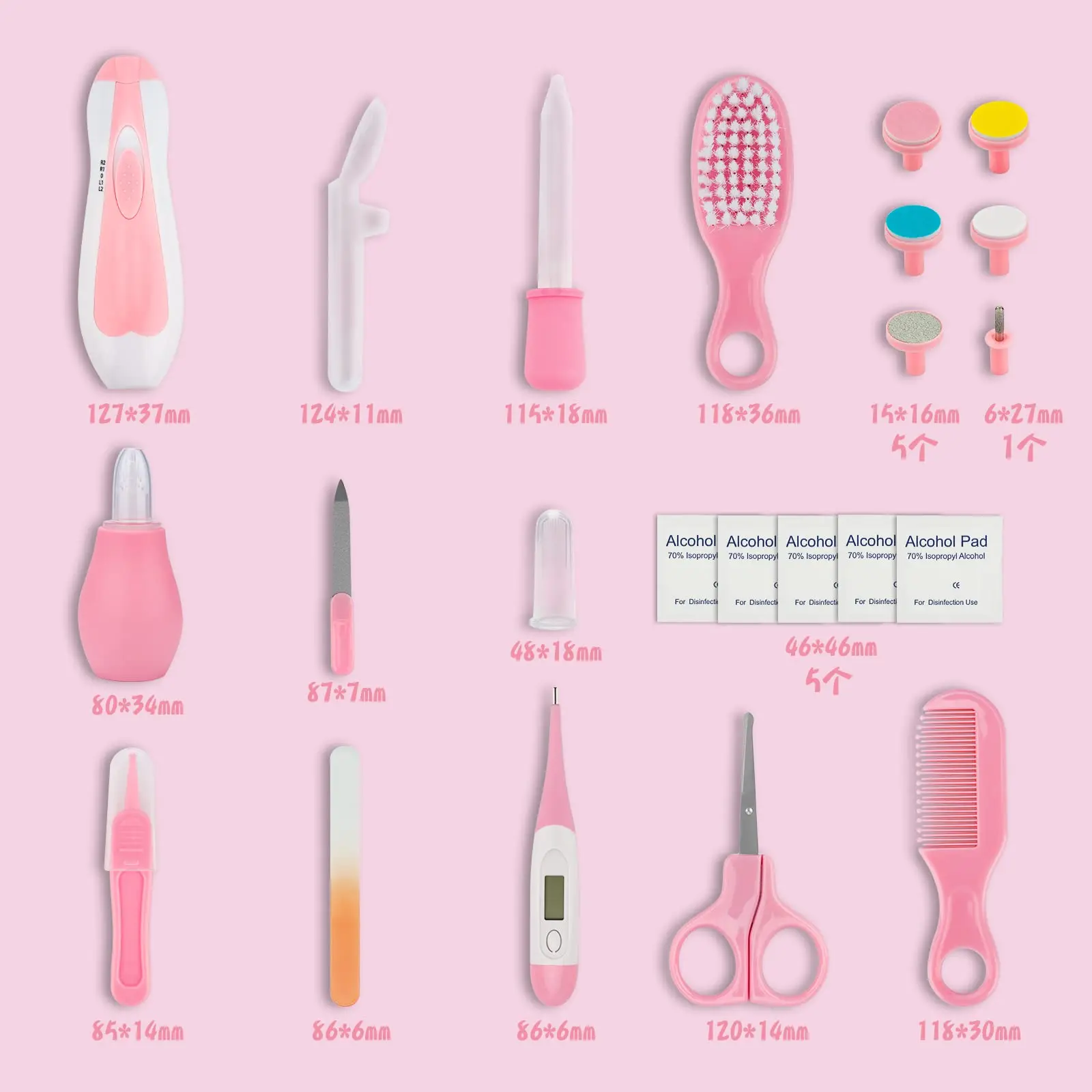 High Quality Safety baby nail clippers Accessory Kit Set Thermometer Nasal Aspirator Care Newborn baby care kit