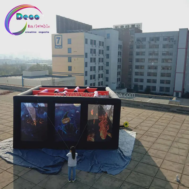 High Quality outdoor rental giant inflatable haunted maze advertising inflatables tent
