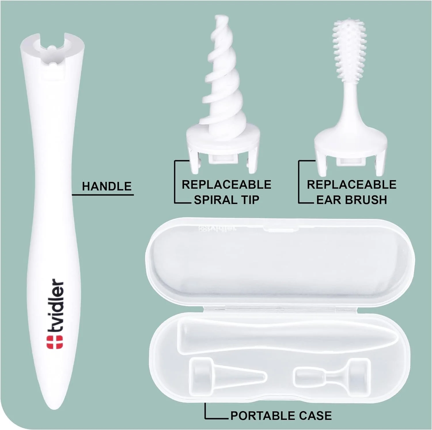 Ear Wax Remover Kit Safely & Effectively Removes Ear Wax. Earwax Cleaner Tool Comes Spiral Tip for Deep Cleaning