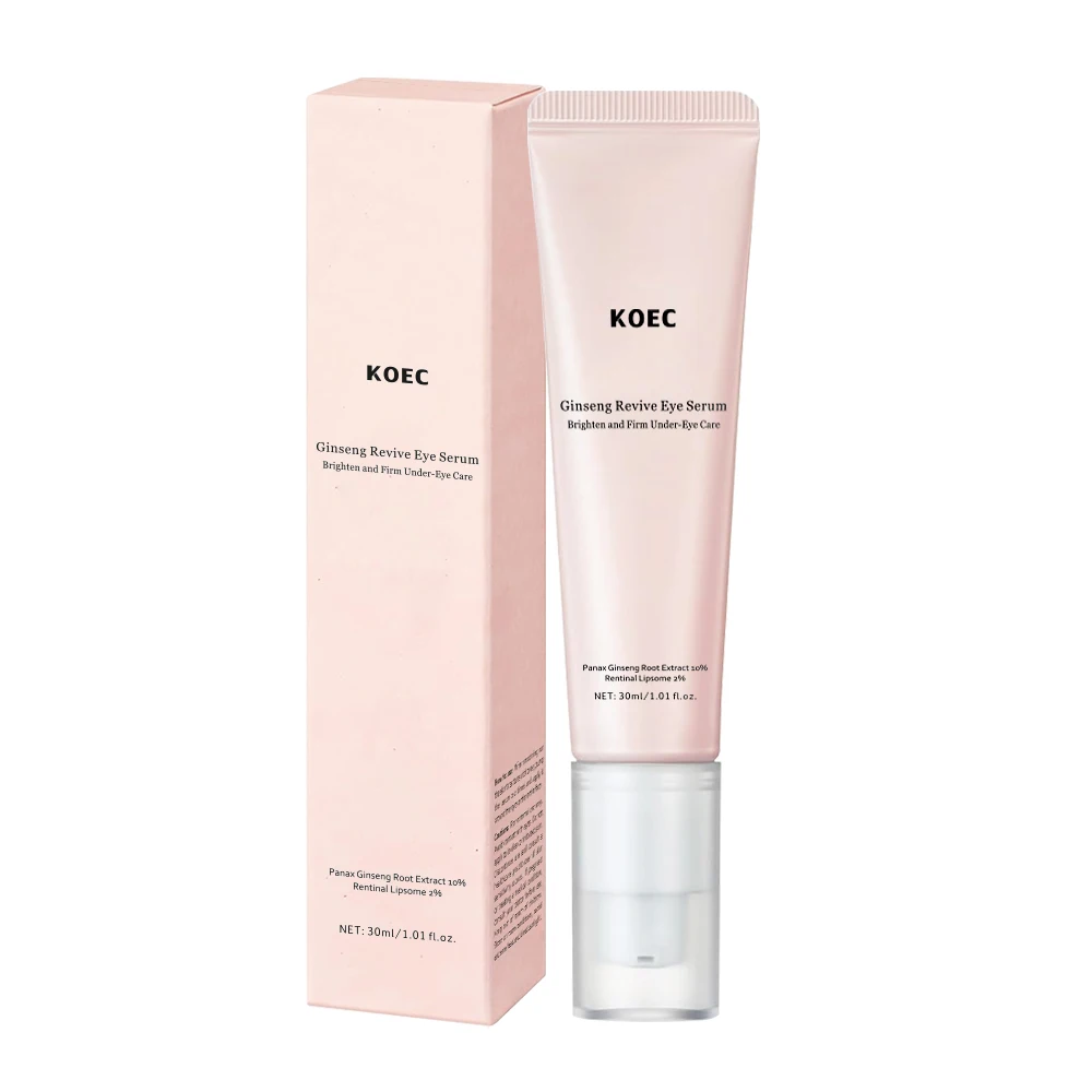 Ginseng Revive Eye Serum 30ML EyeCare KOEC for Puffy Eye Bags Fine Lines Dark Circles Wrinkles Tighten Firm Smooth wholesale OEM