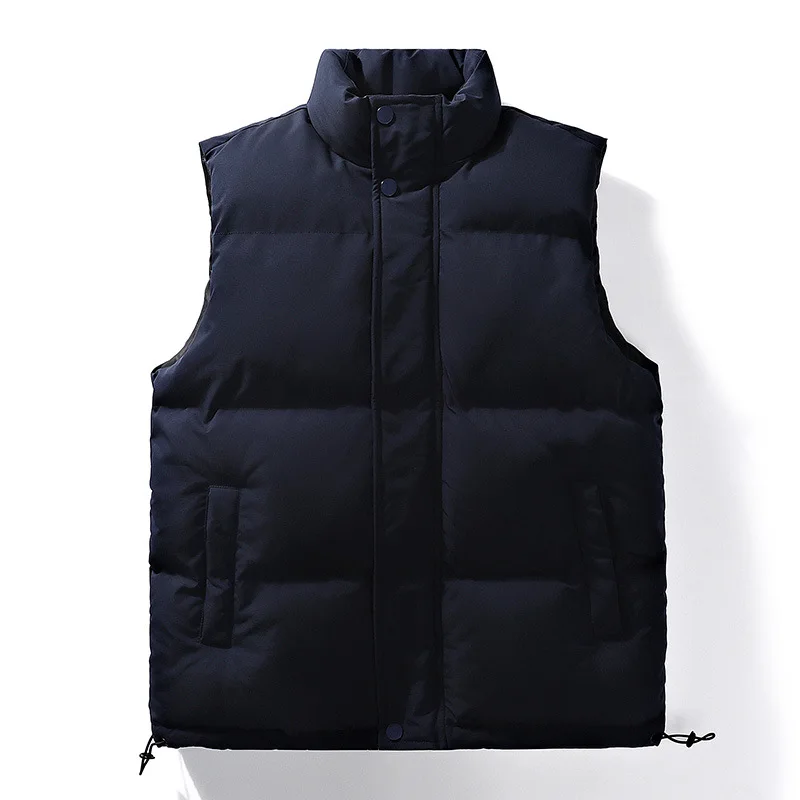 Autumn and winter new standing collar cotton jacket Men warm vest casual coat