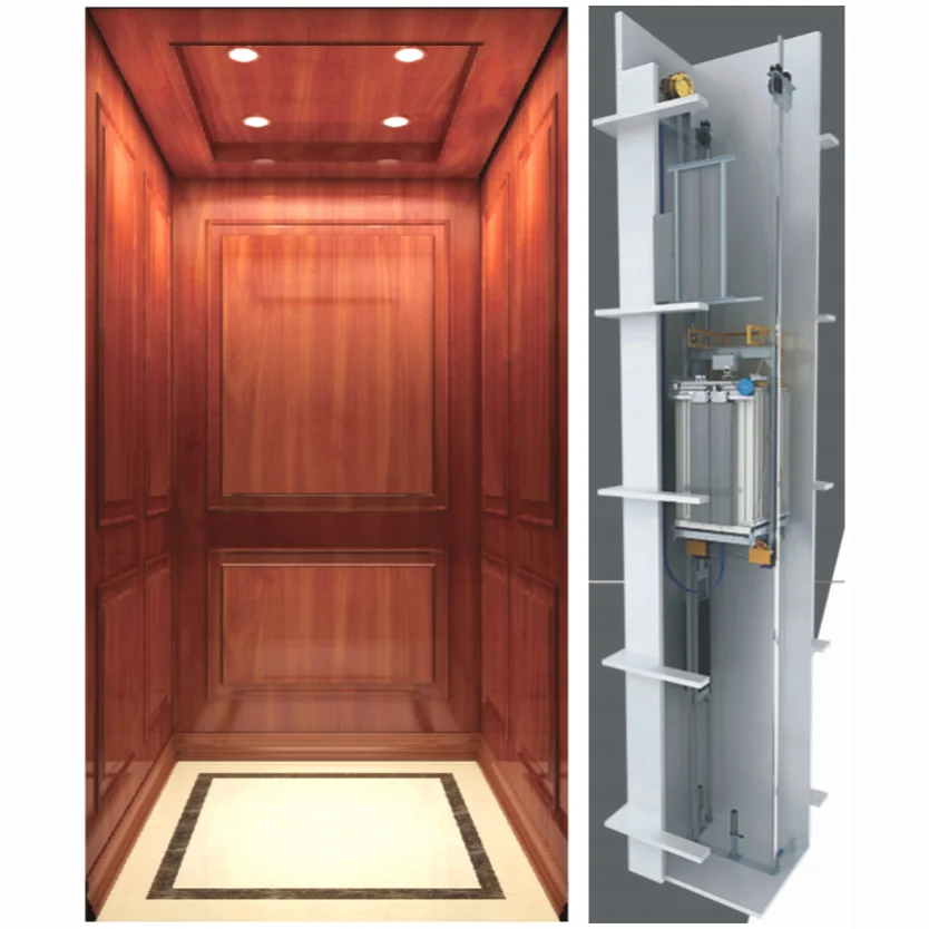 Traction Drive Passenger Elevator Equipment 630kg Automatic Vertical Lift Elevator Machine