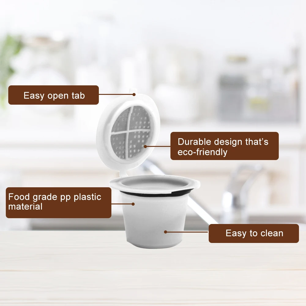 Reusable Nespresso Coffee Capsules Cup  Refillable Coffee Capsule Refilling Filter