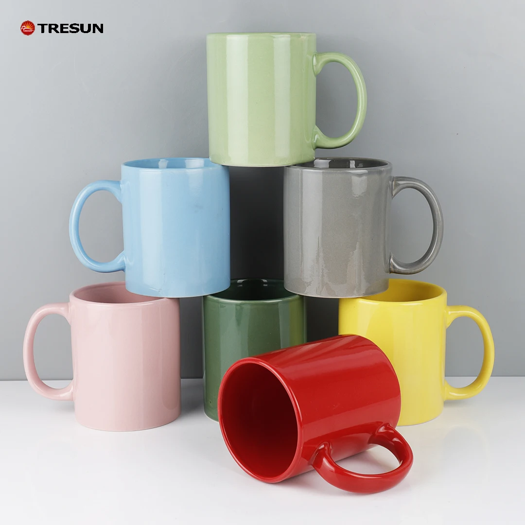 milk cup tea coffee household multicolored green blue pink grey glossy drinking drinkware plain ceramic pure full color mug