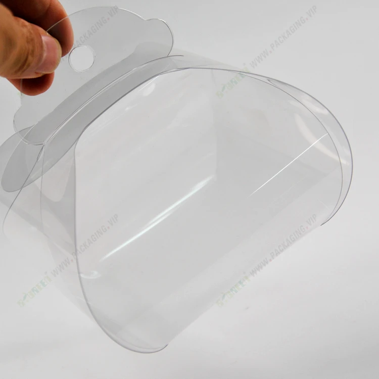 Clear PVC Box Transparent Acetate Cake Packaging Box with window