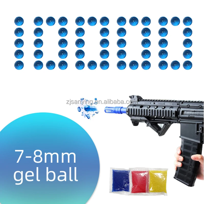Manufacturer supply  7 8mm gel ammo 	 gel ball gun blaster  for gel blaster m4a1