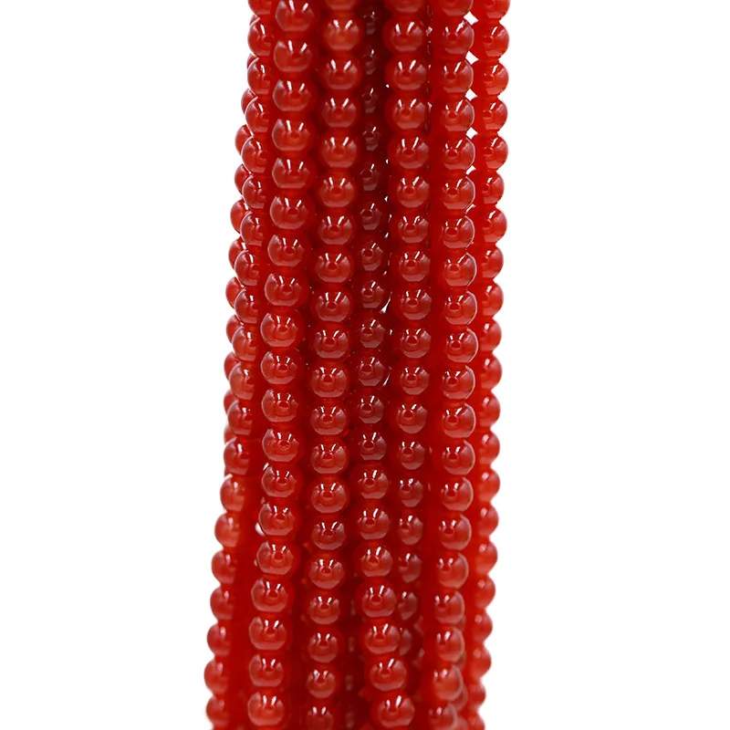 colorful candy color glass synthetic jade bead round loose bead strand accessories for DIY jewelry making bracelet necklace