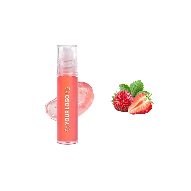 Fruit Strawberry Watermelon Flavor Scented Roller Ball Moisturizing Mini Lip Gloss Oil