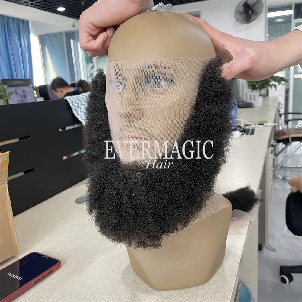 Оптовая продажа индийских человеческих волос Remy парик естественного цвета настоящие человеческие волосы Борода/храм/усы
