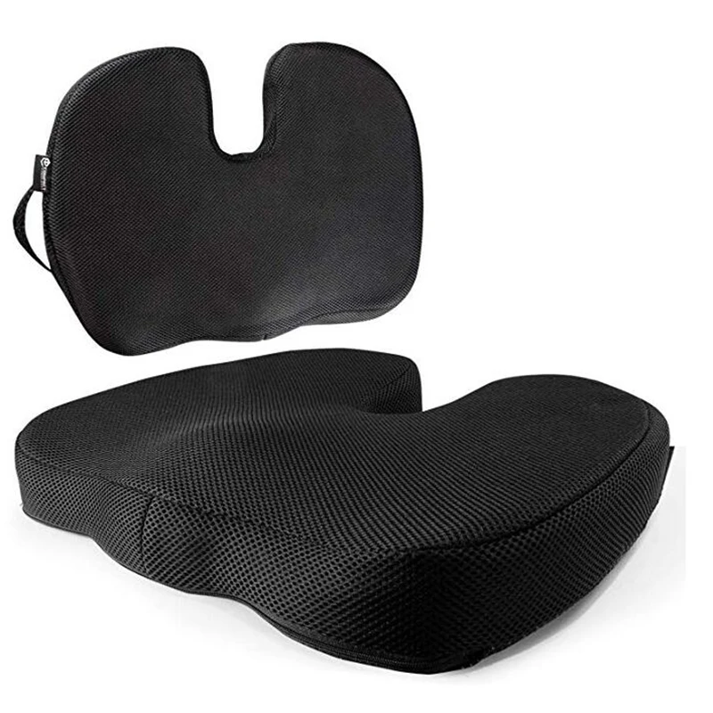 Gel cooling hemorrhoids cushion enhanced blood circulation elderly office chair car seat cushion with cover for long sitting