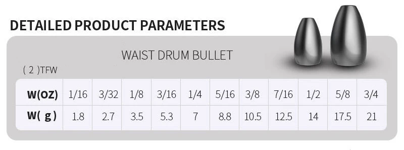 Tungsten Fishing Weight Fishing Sinker