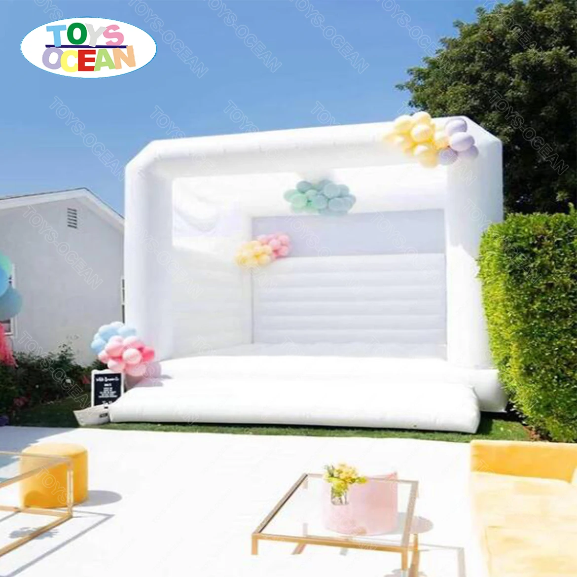 
New Commercial White Bouncy Castle Wedding Inflatable Bounce House Bouncy Jumping Bouncer for Sale 