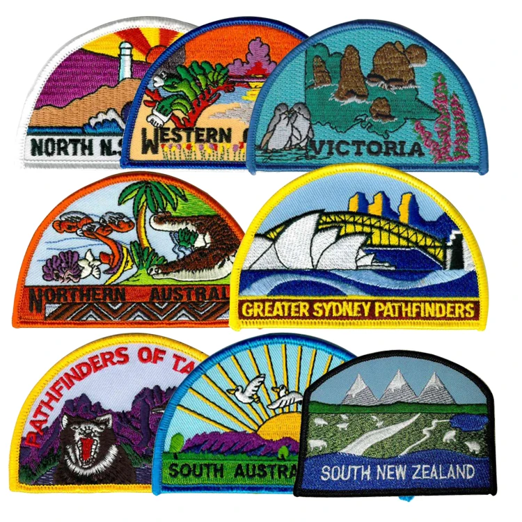 Embroidery Patches Iron On Custom Pattern Woven Sustainable Patch for Clothing