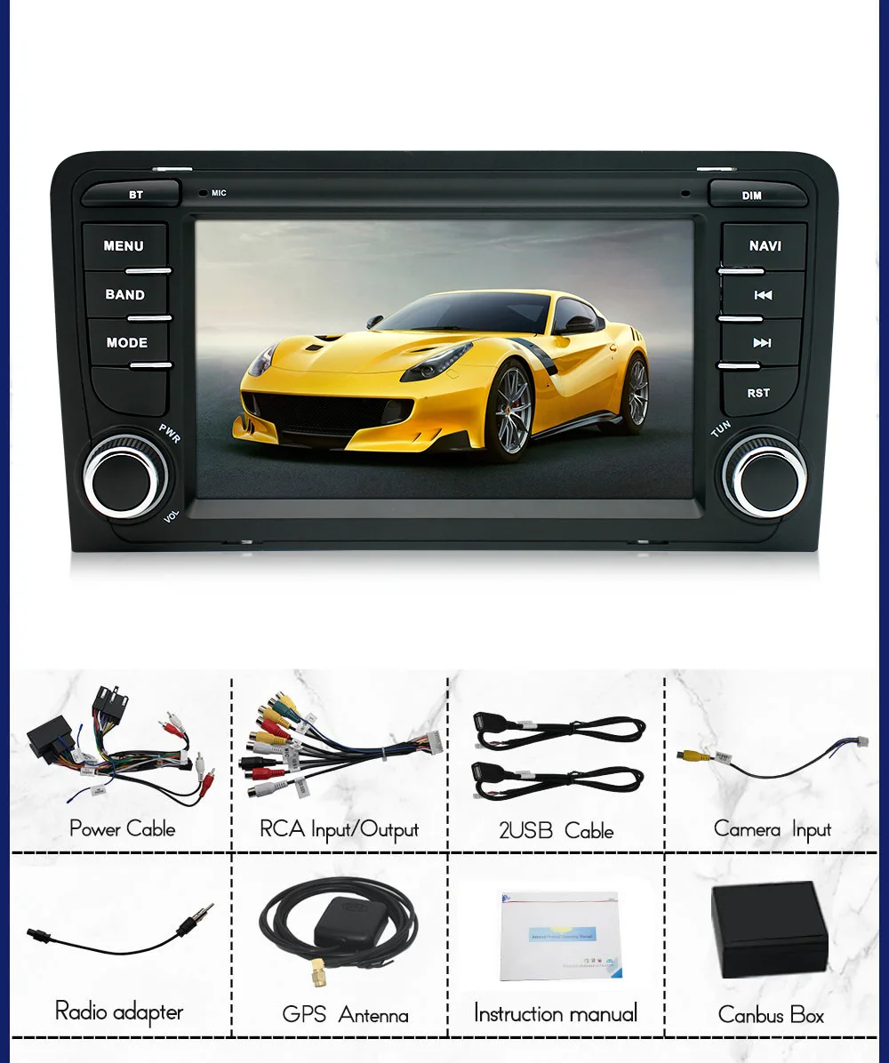 Автомобильный аудио для Audi A3 2003-2012 Oto Tepy IPS сенсорный экран BT WIFi Carplay навигация Gps Multimedio автомобильный DVD-плеер