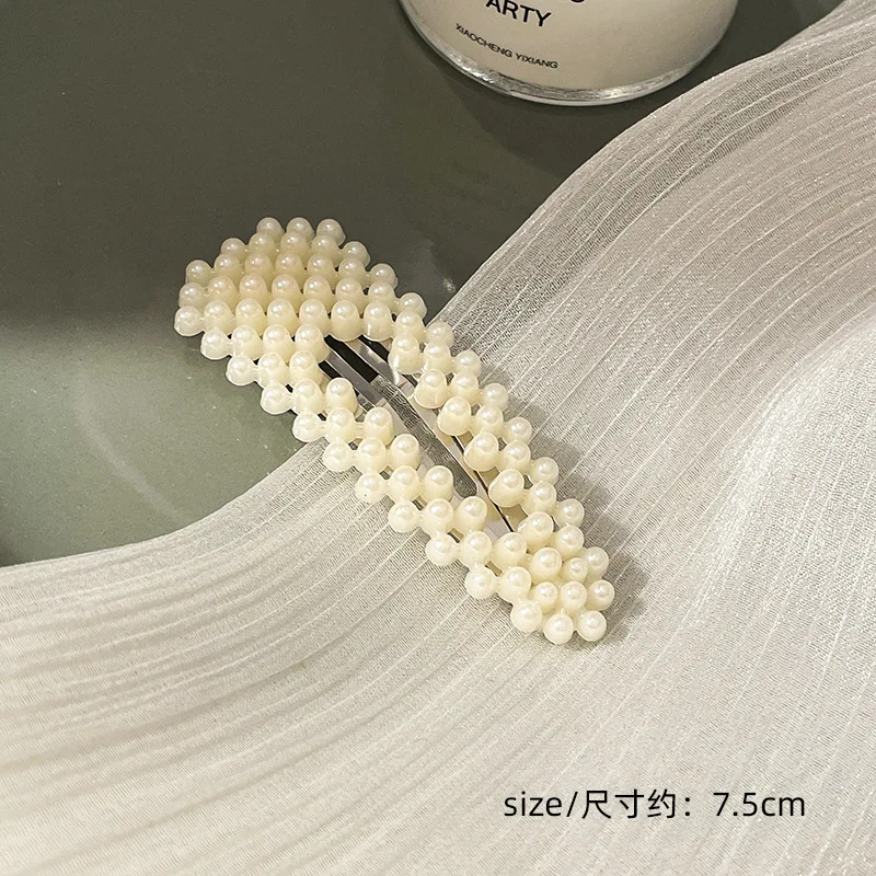 Wholesale Factory Korean Diamond Rhinestones Custom BB Hairpins Pearl Beaded Bride Hair Clips for Women Girls Accessories