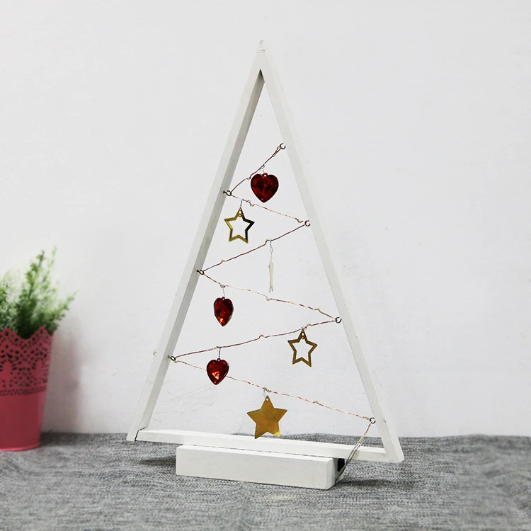 15L Warm White LED Wooden Christmas Tree rustic christmas decorations light