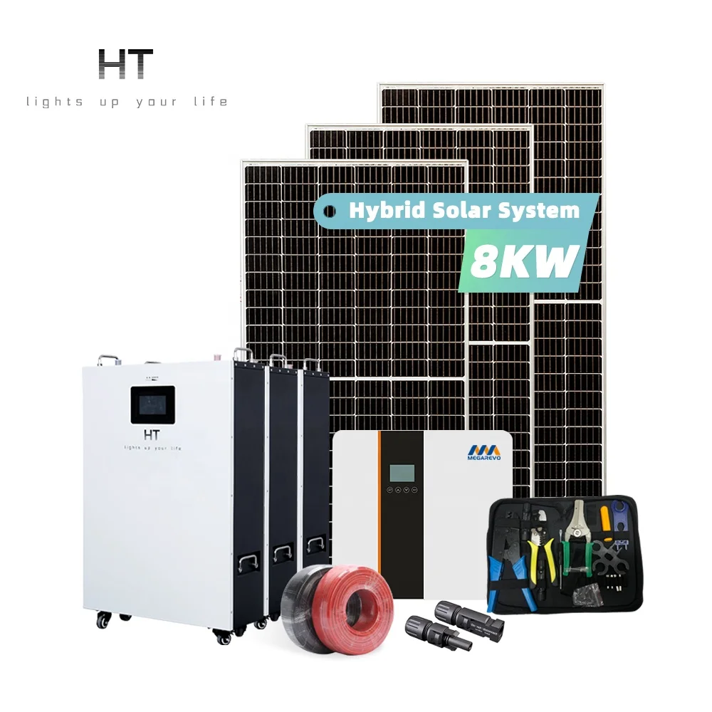 Complete 5kw 6kw 8kw 10kw 15kw 20kw Grid Tied Lithium Battery Three Phase Energy Storage System ESS 10kw Hybrid Solar System