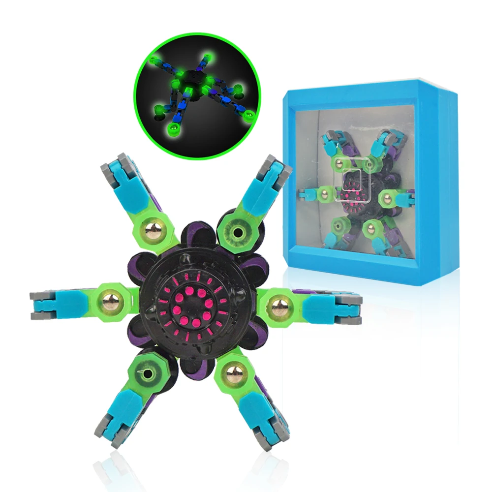Забавные Спиннеры для пальцев, игрушки, цепочка-трансформер, механическая игрушка для снятия стресса для детей и взрослых