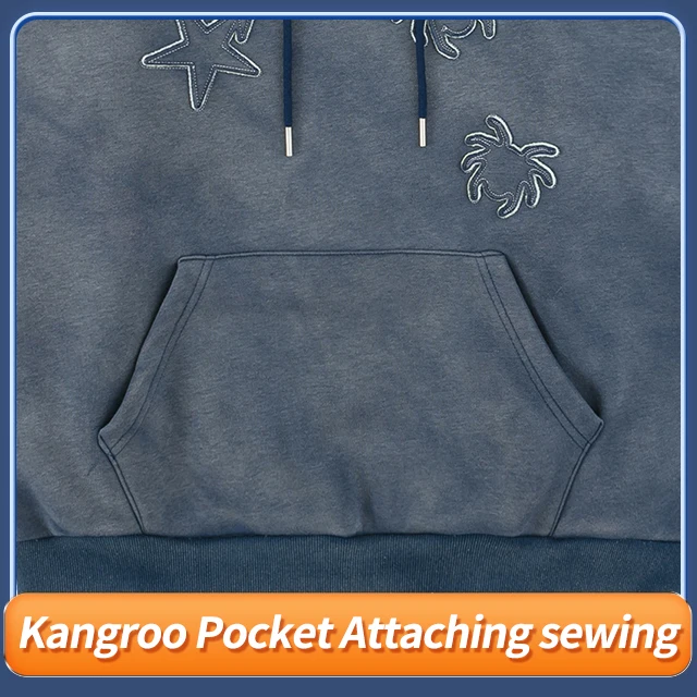 Somax High quality automatic cnc attaching kangaroo pocket making machine kangaroo pocket setter