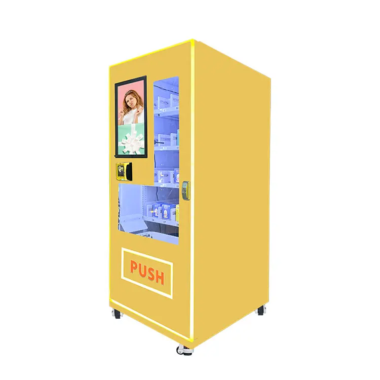 Space-Efficient Vending Machine Pusher Lane Vending Machine with Commercial Display Screen steel vending machine for retail