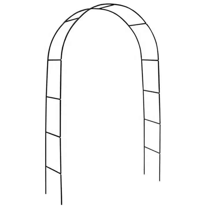 Wholesale wrought iron metal, wedding garden arch with gate Flower Plants climbing Stand Garden Arbor Trellis Arbor Archway