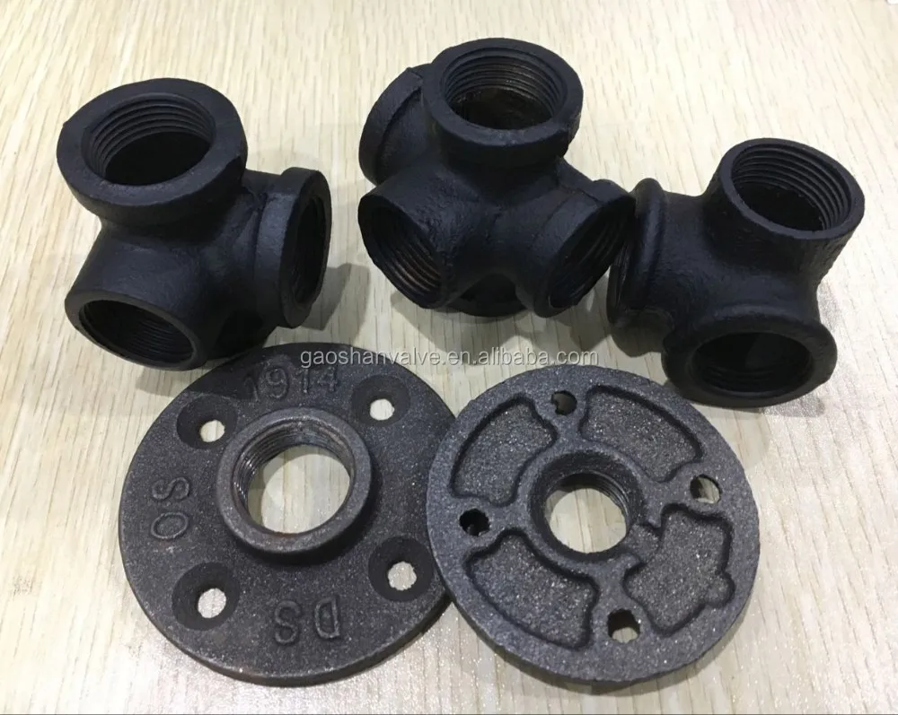 Hot Sale Natural Color Malleable Iron DIY Pipe Fitting