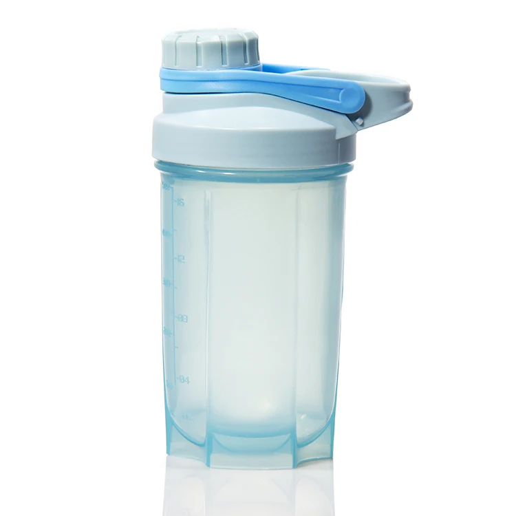 Customized Logo 500ml 700ml Portable Gym Plastic Protein Shaker Bottle With Mixing Ball