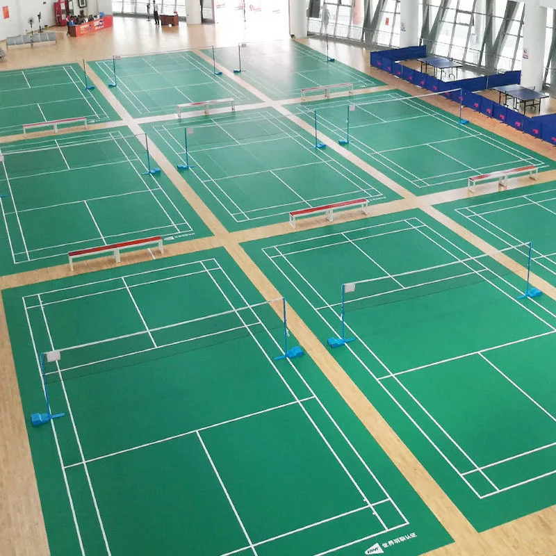 Indoor basketball tennis sports flooring waterproof synthetic badminton court Vinyl PVC flooring roll 4mm/6mm/8mm