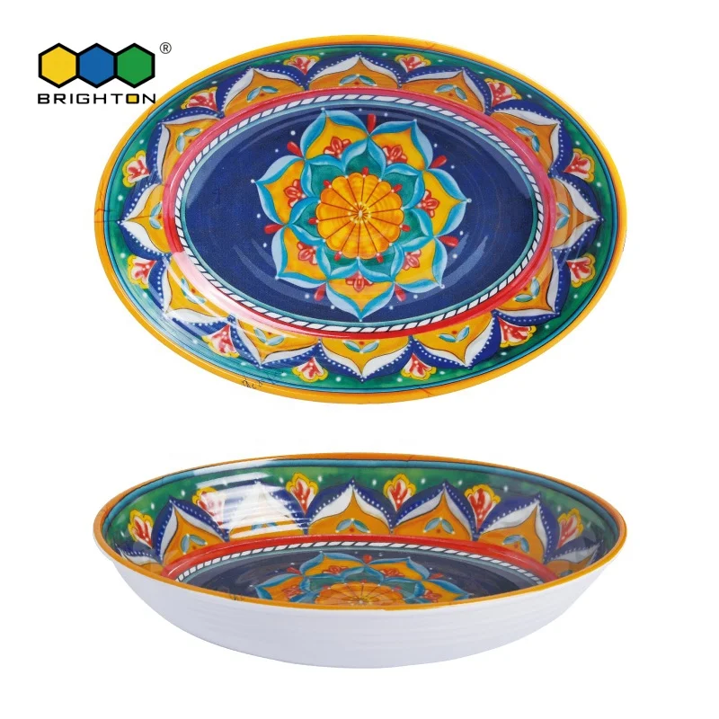 
100% melamine plastic oval plates for restaurant dinner ware 