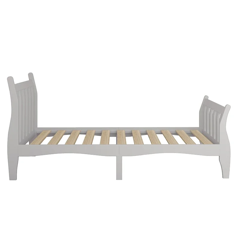 Contemporary & Modern Style Single Size Bed With Storage Customized Designed Solid Wood Med Bedroom Decoration Bed