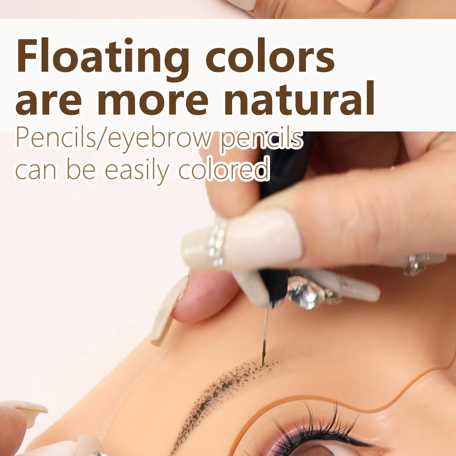 Tattoo Practice Board Semi-Permanent Tattoo Eyebrow Makeup Restore Human Skin 3D Silicone Practice Face Board