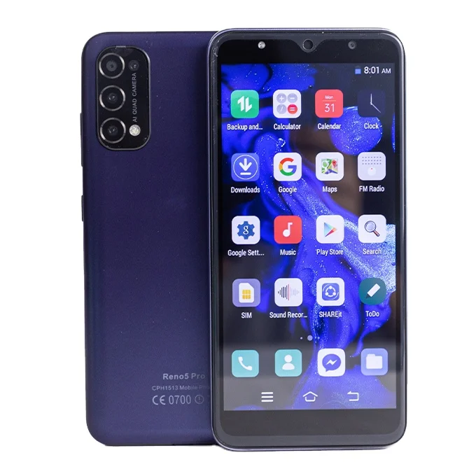 Reno 5 pro 5.5inch 1900mAh 2.0MP 3G Android 6.1 Fingerprint unlock Customizable Cheap Mobile Smart Phone