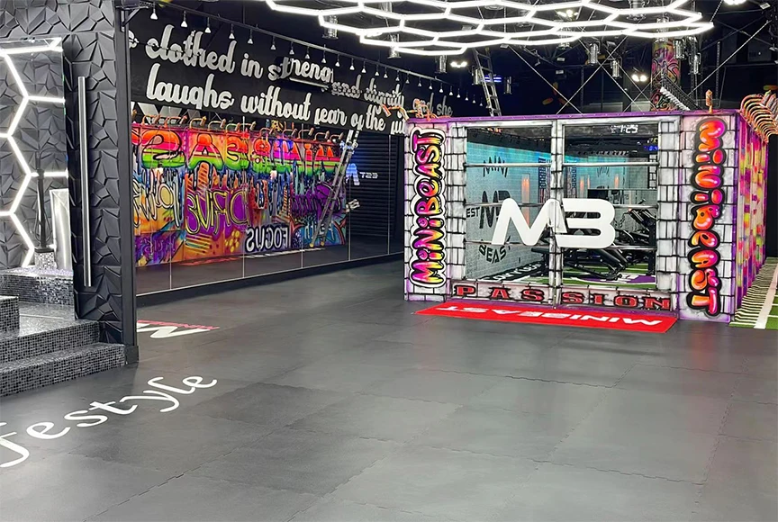 Резиновая напольная плитка для тренажерного зала с соединительными пряжками