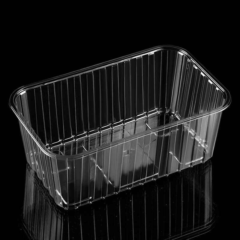 New Arrival Biodegradable Disposable Food Grade Transparent PET Blister Packaging Box Blackberry/Cherry packaging Slice box H75
