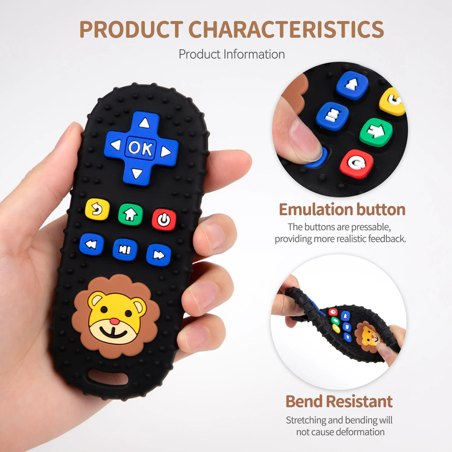 Baby Gift Bebe Silicone Teething Toys Crochet Rattle Tv Remote Control Teether For Babies