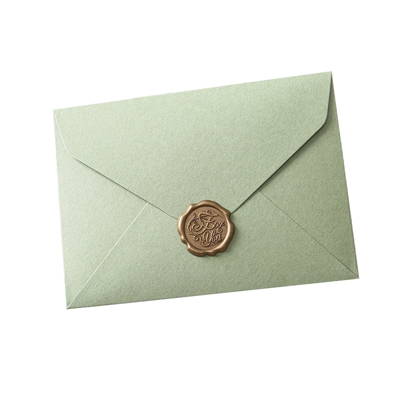 Custom Printing Invitation Paper Greeting Cards Personalized Cotton Wedding Gift Packaging Envelopes With Lacquer Sticker