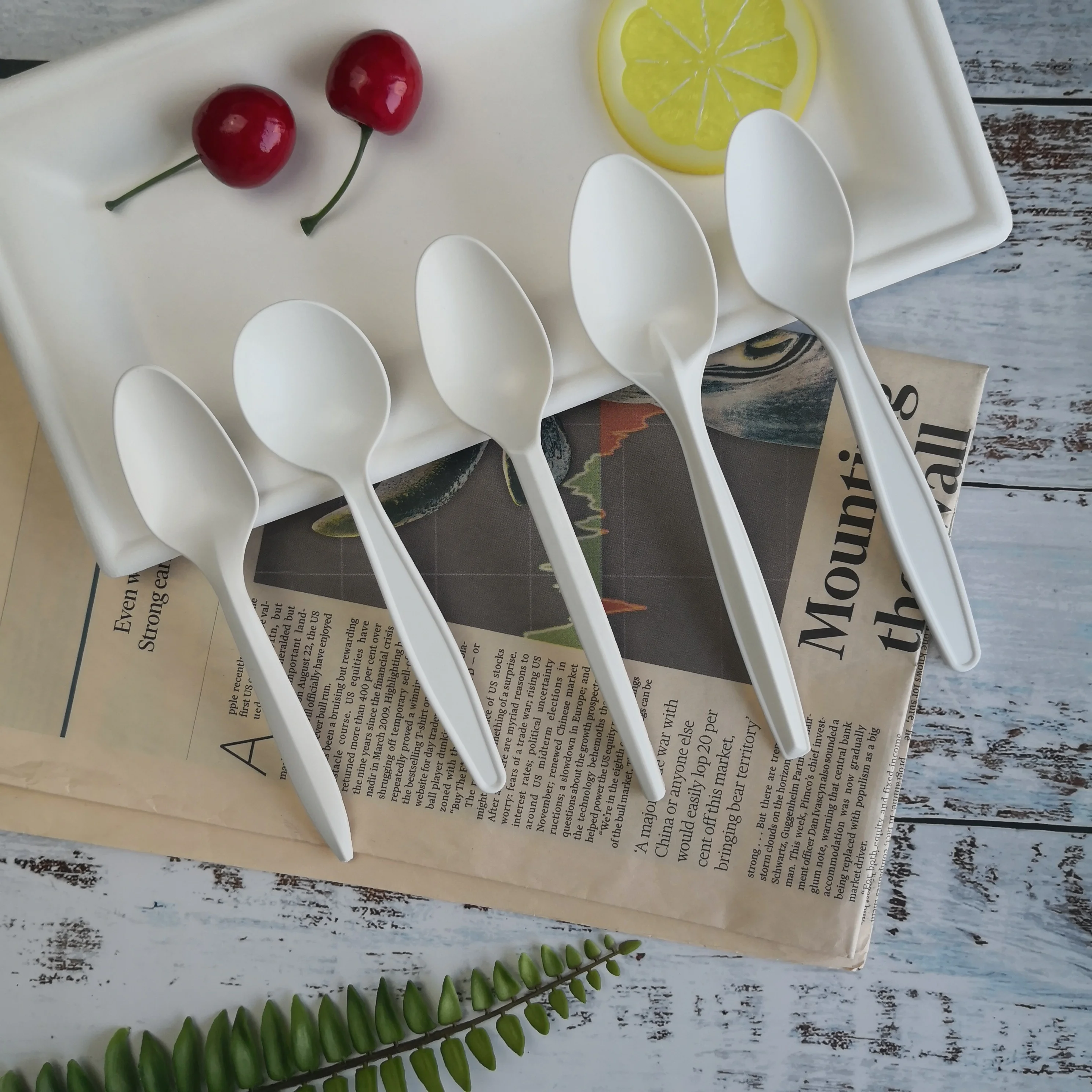 Compostable Serving Utensils Cutlery Set Individually Wrapped Flairware Soup Spoons Sporks Biodegradable Sustainable Cutlery