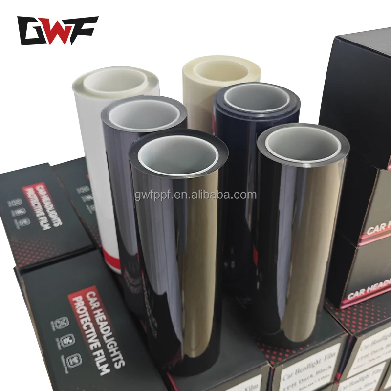 Free Sample Photochromic Smoke Black Headlight Film Color Changing Anti-Scratch Heat Repair High Clear Protection Film Car Lamps