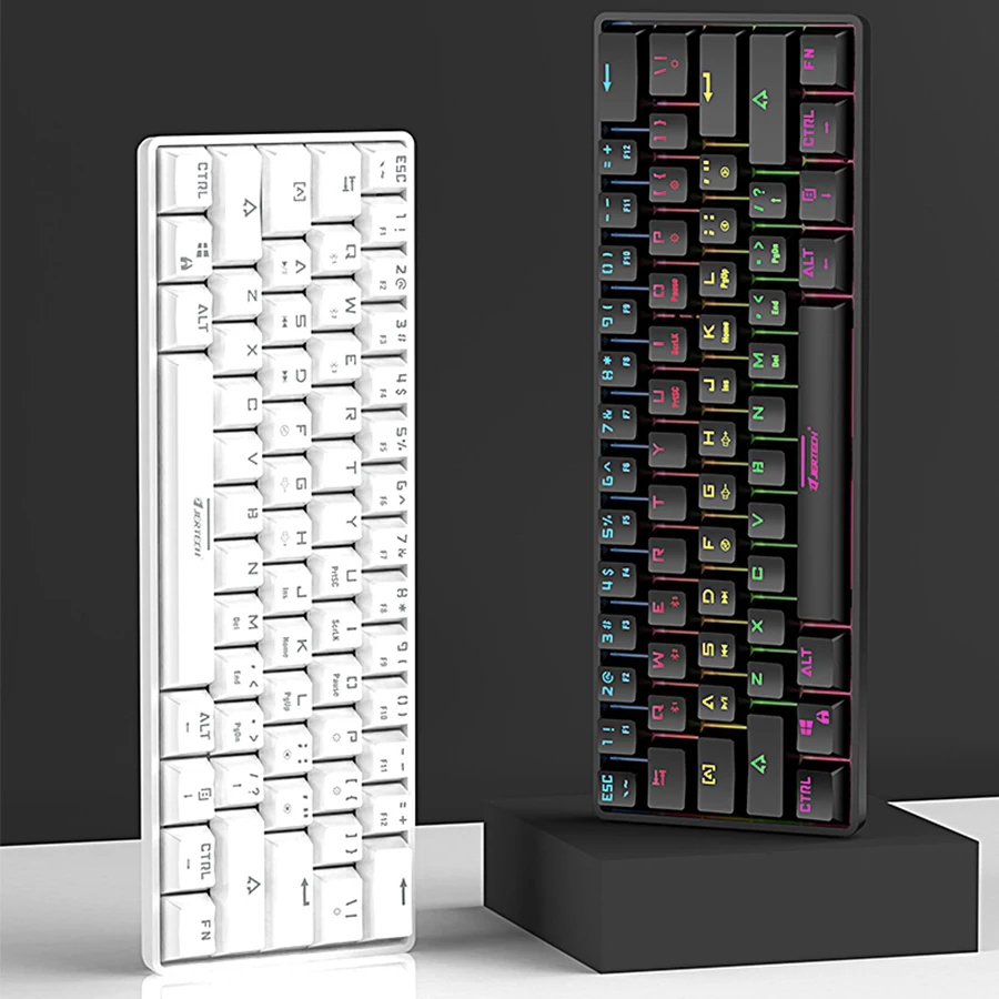 Программируемая Беспроводная механическая мини-клавиатура Jertech дальнего действия с голубыми зубьями 6 tastaur pink sakura hotswappable diy для ipad