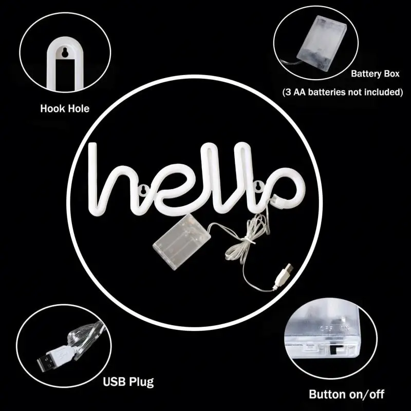  Дропшиппинг буквы в форме Hello новый дизайн сделанные на заказ неоновые акриловые вывески 12 В светодиодные от производителя