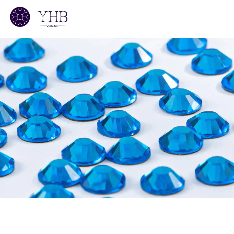 YHB Higher Quality Hotfix Rhinestones Capabilities Manufacturers Capi Blue SS0 To SS48 Custom Rhinestones