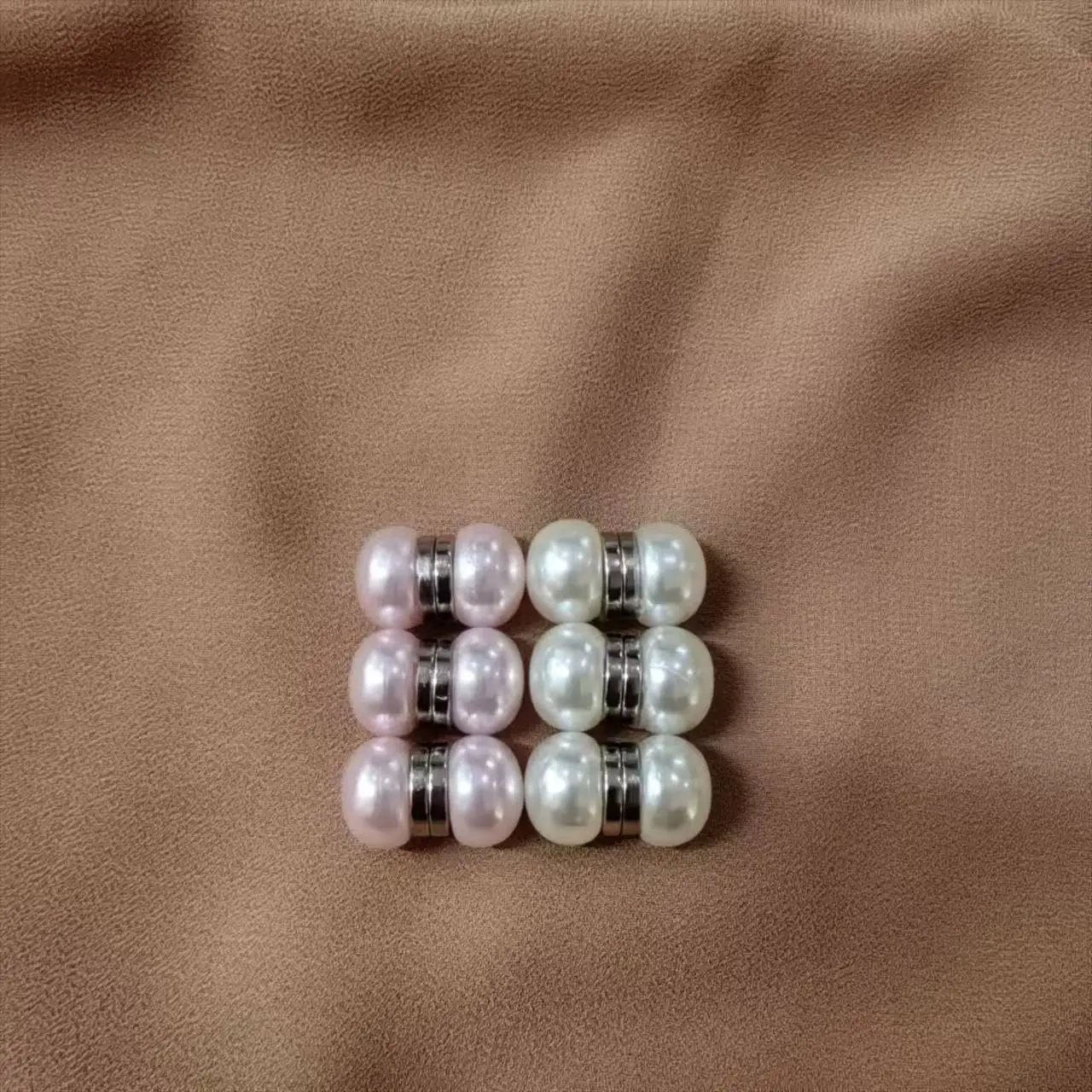 new Fashion pearl magnetic button brooch pin collar brooch pin for hijab scarf Wedding dress weighting and windproofing.